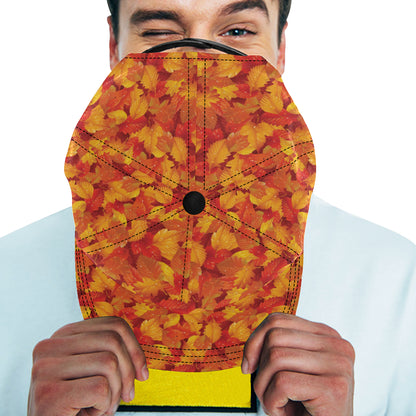 Elm Leave Autum Print Pattern Snapback Cap