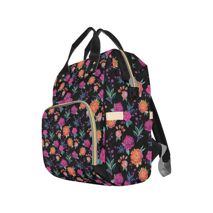 Marigold Pattern Print Design MR02 Diaper Bag Backpack