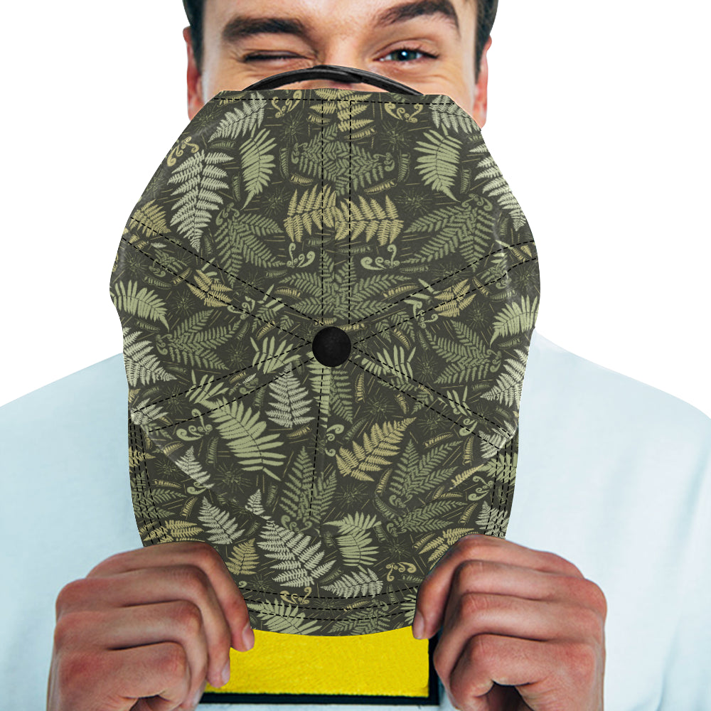 Fern Leave Green Print Pattern Snapback Cap
