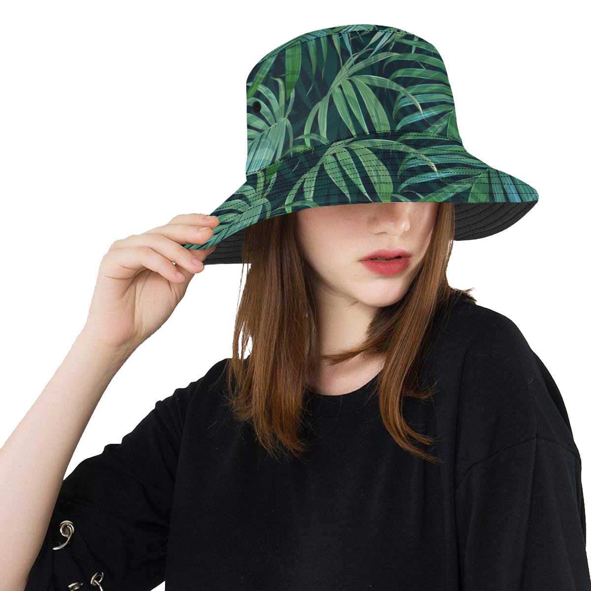 Tropical Flower Pattern Print Design TF011 Unisex Bucket Hat