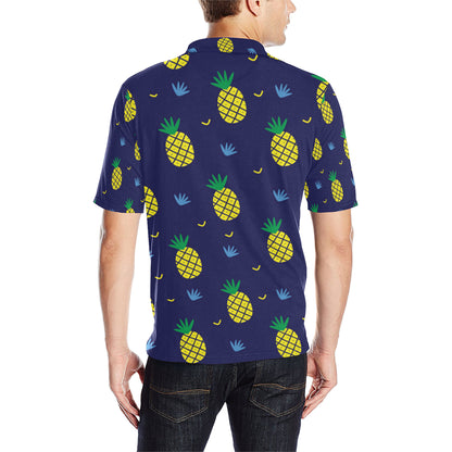 Pineapple Pattern Print Design A01 Men Polo Shirt
