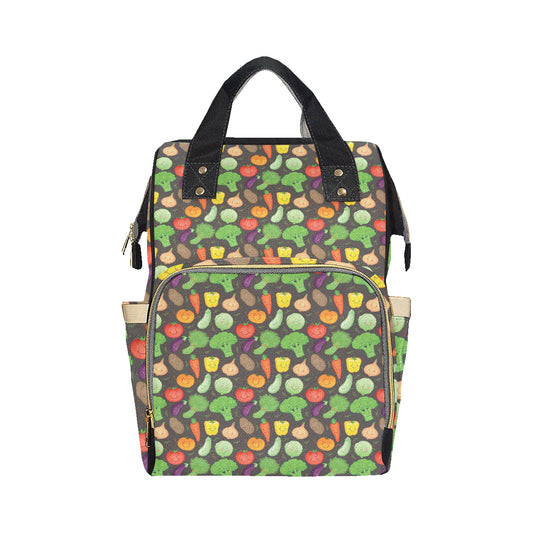 Vegan Funny Themed Design Print Diaper Bag Backpack