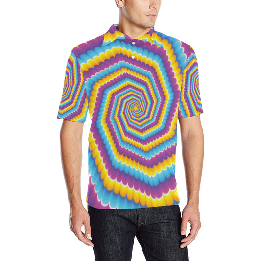 Optical illusion Pattern Print Design A04 Men Polo Shirt