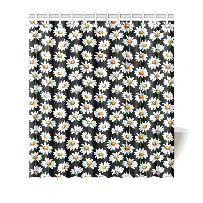 Daisy Print Pattern Shower Curtain