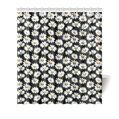 Daisy Print Pattern Shower Curtain