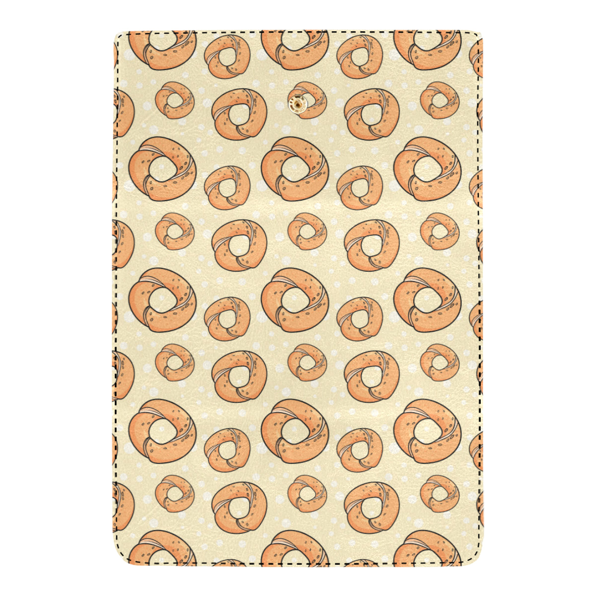 Bagel Pattern Print Design 03 Women's Trifold Wallet