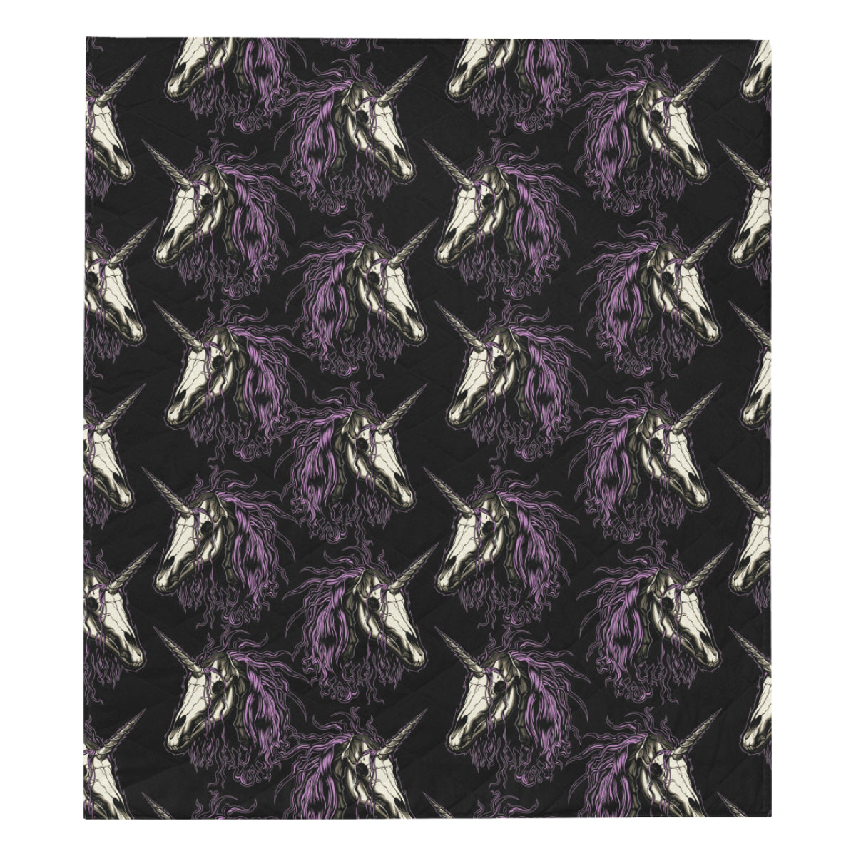 Unicorn Skull head Premium Quilt