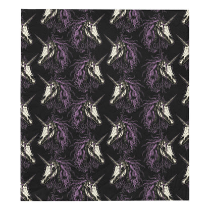 Unicorn Skull head Premium Quilt