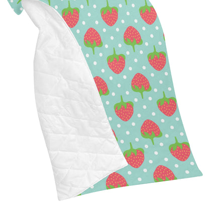 Strawberry Pattern Print Design SB06 Premium Quilt