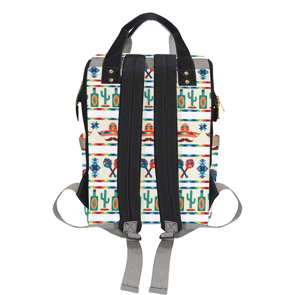 Maracas Mexican Pattern Print Design 01 Diaper Bag Backpack