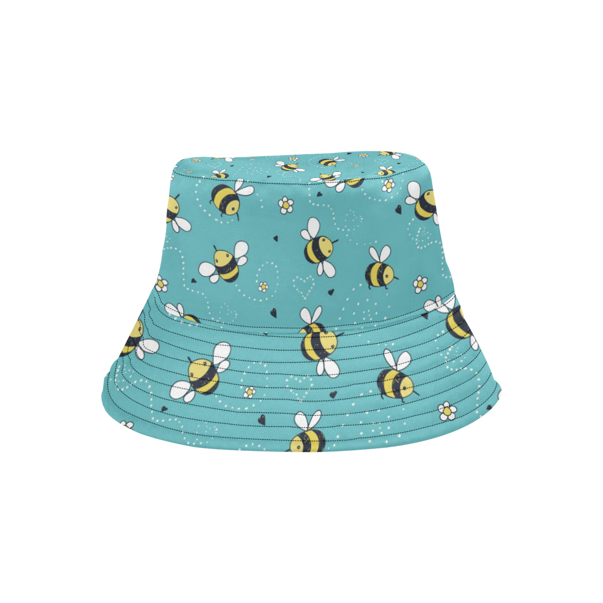 Bee Pattern Print Design BEE02 Unisex Bucket Hat