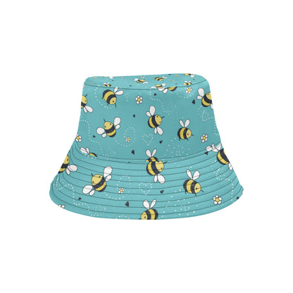 Bee Pattern Print Design BEE02 Unisex Bucket Hat