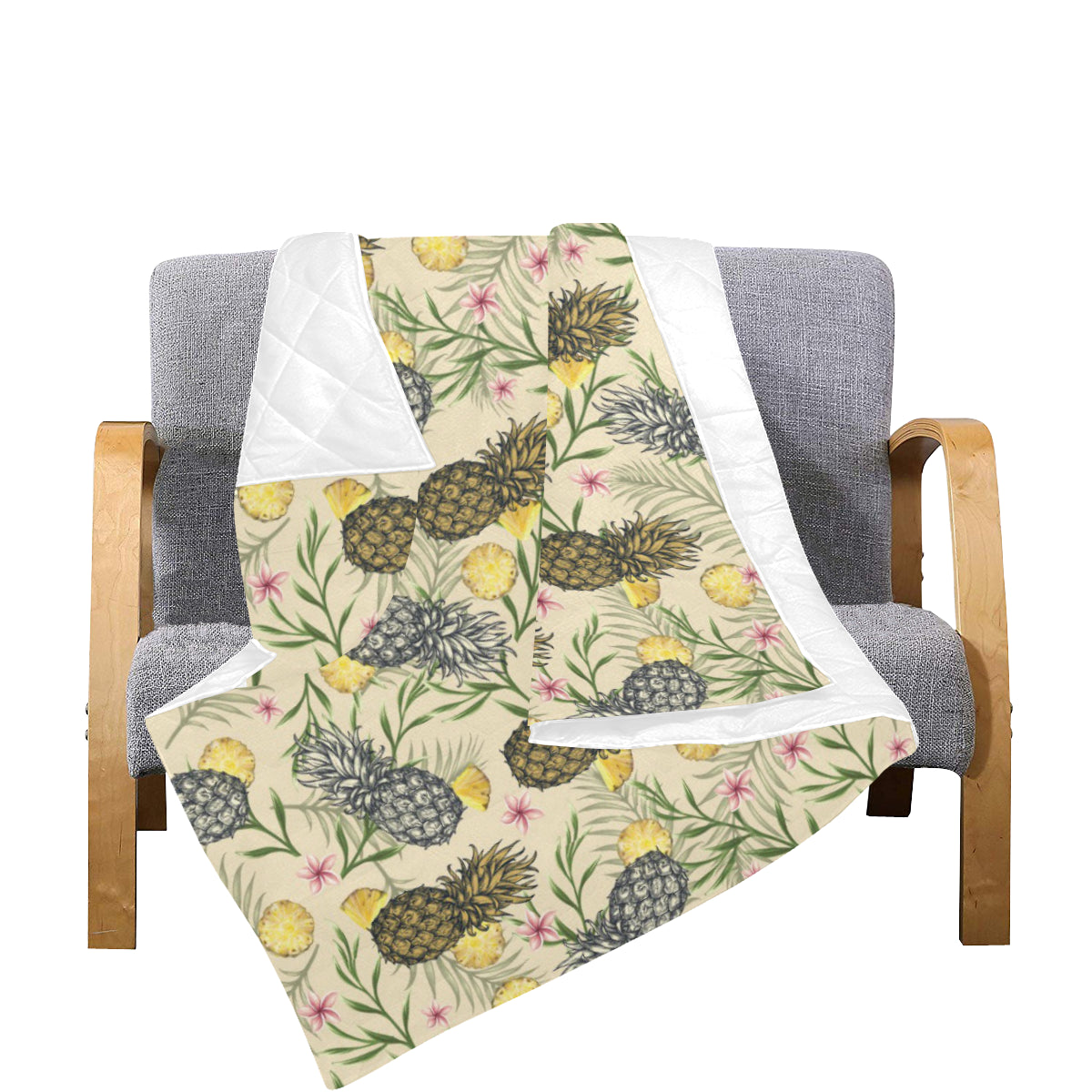 Pineapple Pattern Print Design PP012 Premium Quilt