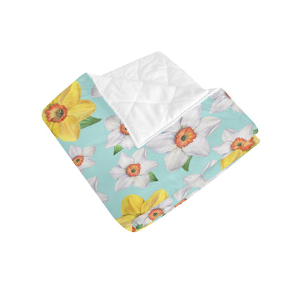 Daffodils Pattern Print Design DF07 Premium Quilt