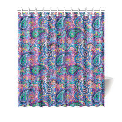 Paisley Colorful Pattern Print Design A02 Shower Curtain