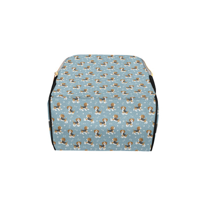 Beagle Pattern Print Design 02 Diaper Bag Backpack