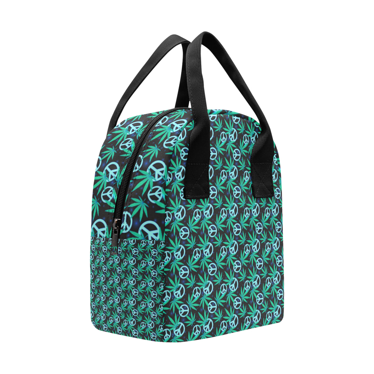 Peace Sign Themed Design Print Insulated Lunch Bag