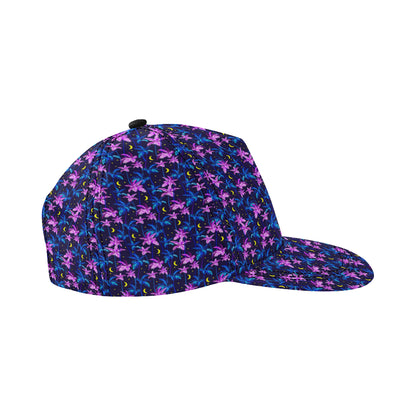 Palm Tree Night Scene Design Print Snapback Cap
