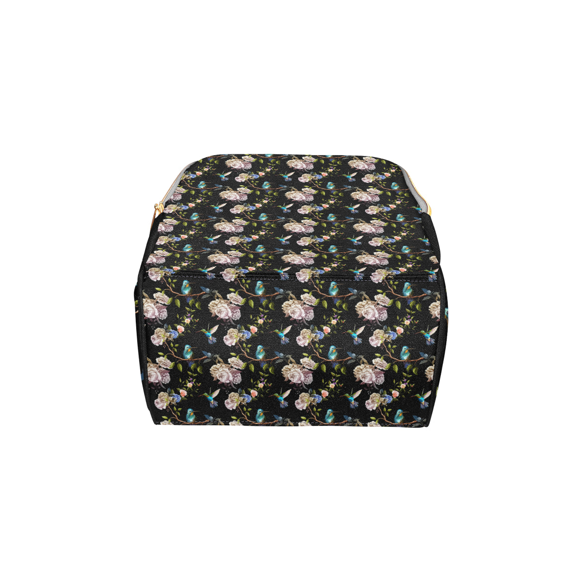 Hummingbird Flower Themed Print Diaper Bag Backpack