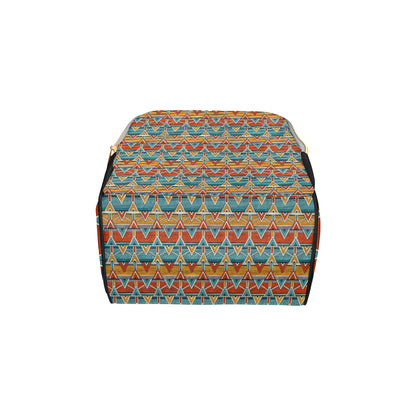 Kente Print African Design Themed Diaper Bag Backpack