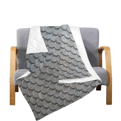Armor Scales Pattern Print Design 03 Premium Quilt