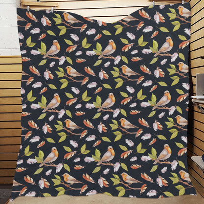 Birds Pattern Print Design 02 Premium Quilt