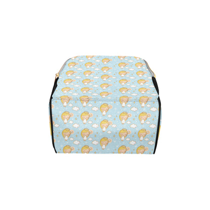 Angel Pattern Print Design 05 Diaper Bag Backpack