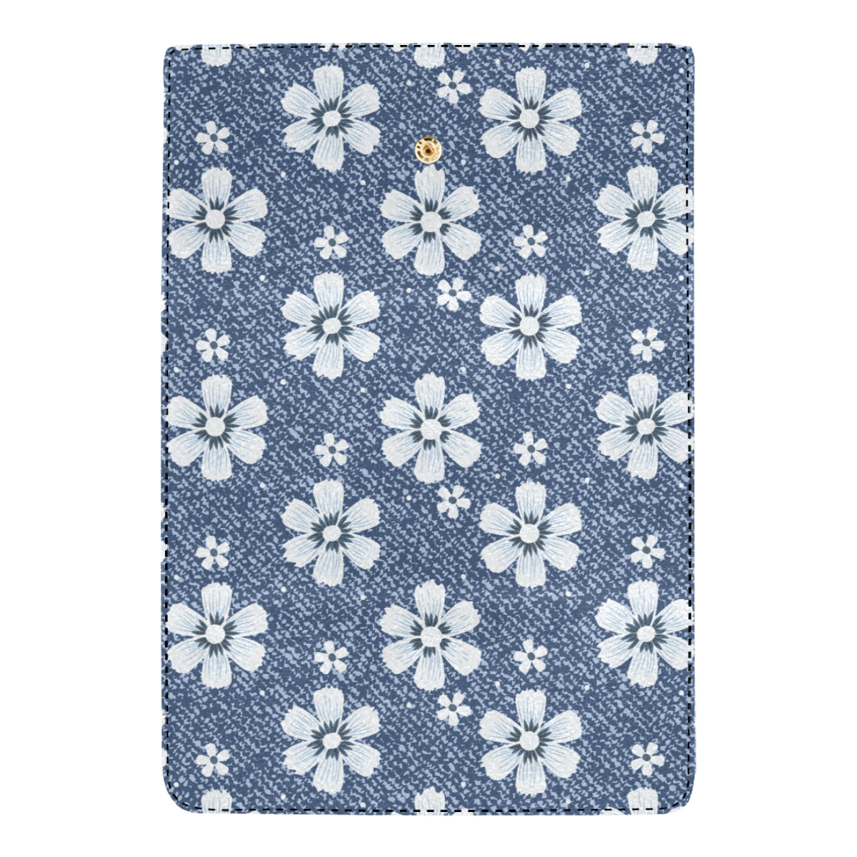 Jean Flower Pattern Print Design 03 Women's Trifold Wallet