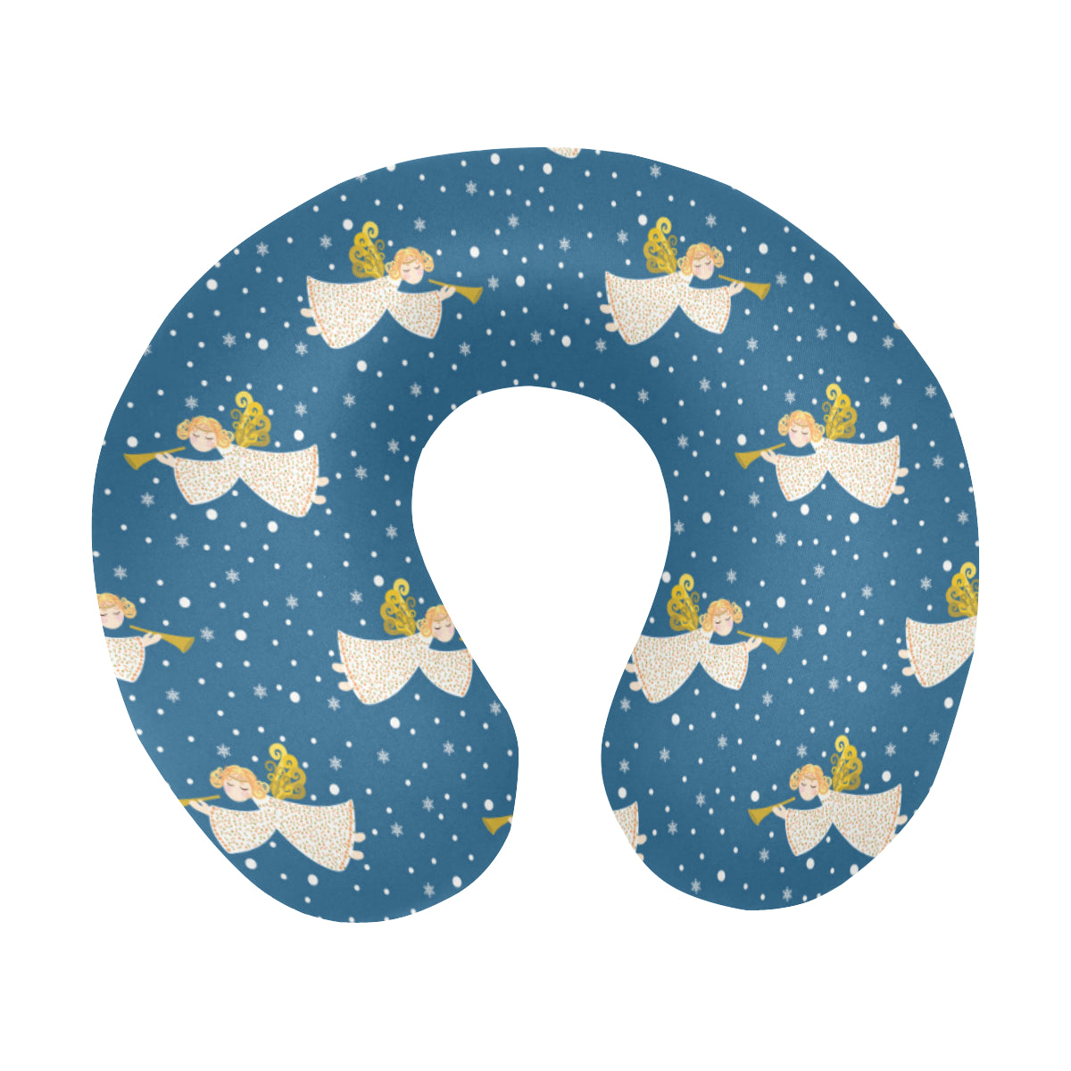 Angel Pattern Print Design 08 U-Shaped Travel Neck Pillow