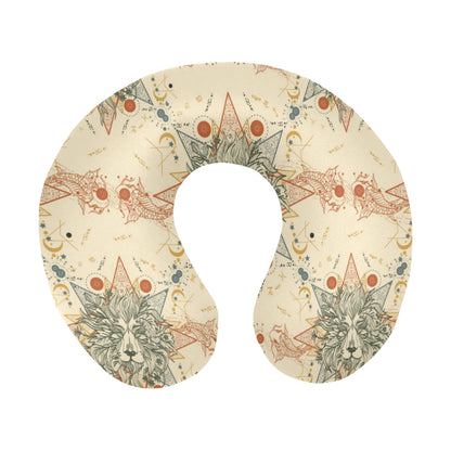 Leo Pattern Print Design 02 U-Shaped Travel Neck Pillow