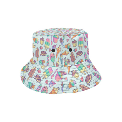 Ice Cream Pattern Print Design IC02 Unisex Bucket Hat