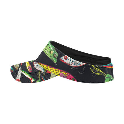 Fishing Bait Print Unisex Sun Visor