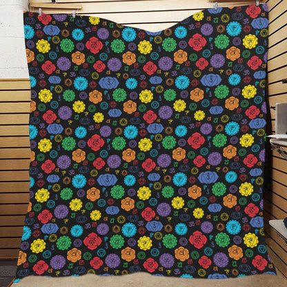 Chakra Pattern Print Design 01 Premium Quilt
