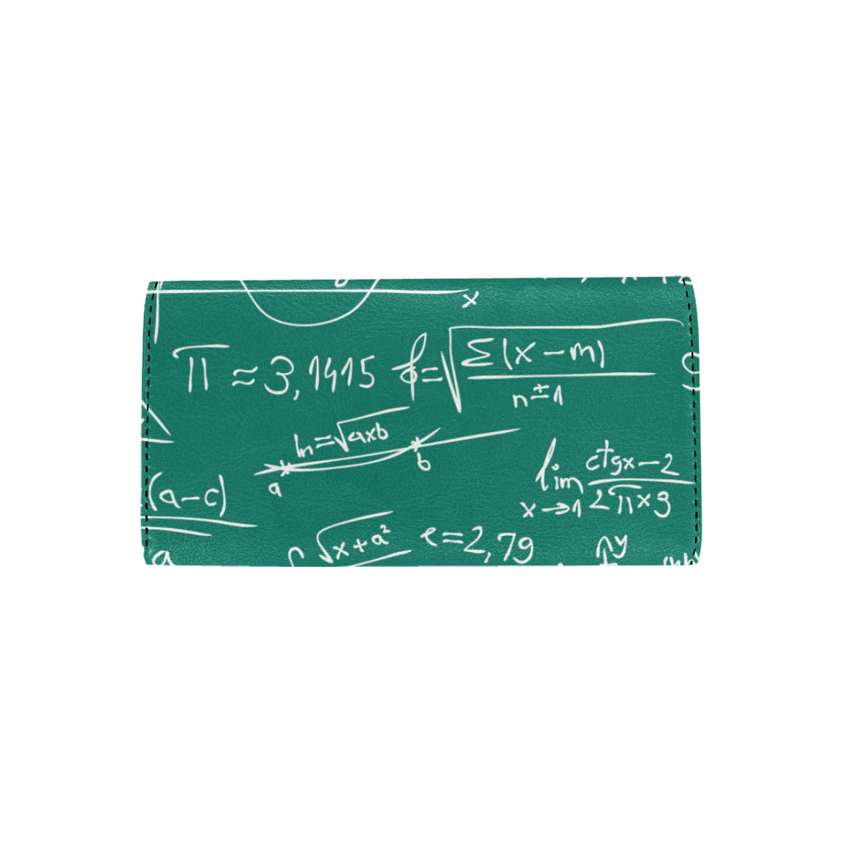 Math Pattern Print Design 01 Women's Trifold Wallet