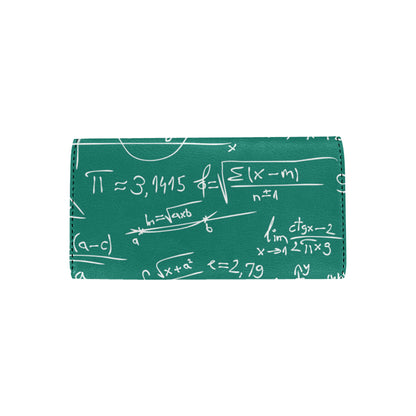 Math Pattern Print Design 01 Women's Trifold Wallet