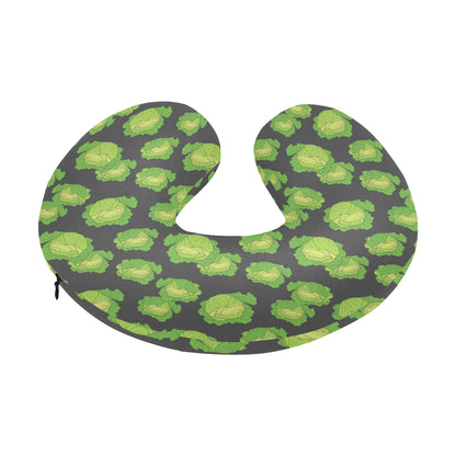Cabbage Pattern Print Design 01 U-Shaped Travel Neck Pillow