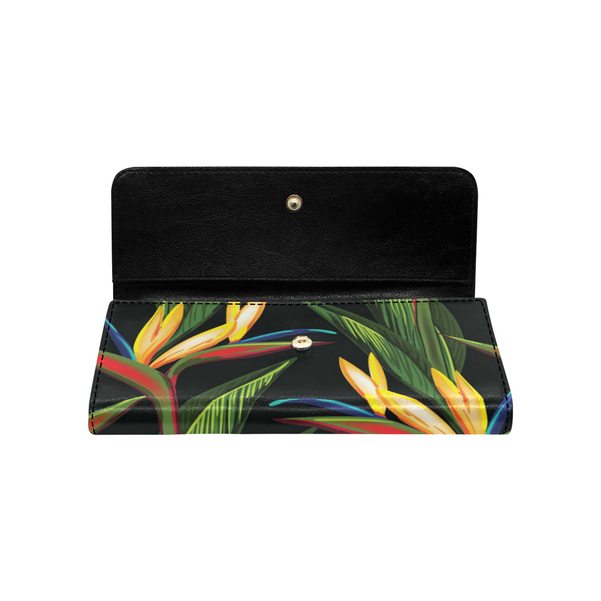 Bird Of Paradise Pattern Print Design BOP012 Women's Trifold Wallet