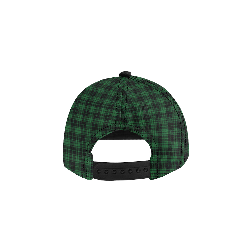 Green Tartan Plaid Pattern Snapback Cap