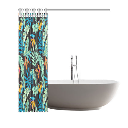 Tropical Palm Leaves Hawaiian Flower Shower Curtain