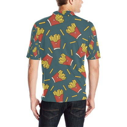 French Fried Pattern Print Design 04 Men Polo Shirt