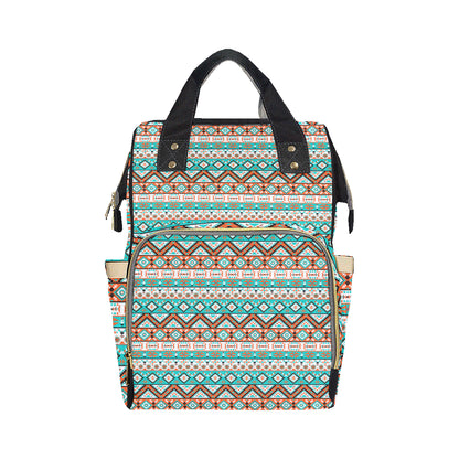 Navajo Style Print Pattern Diaper Bag Backpack
