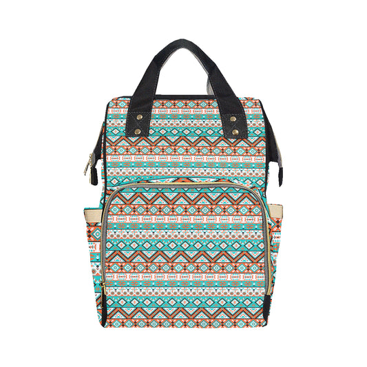 Navajo Style Print Pattern Diaper Bag Backpack