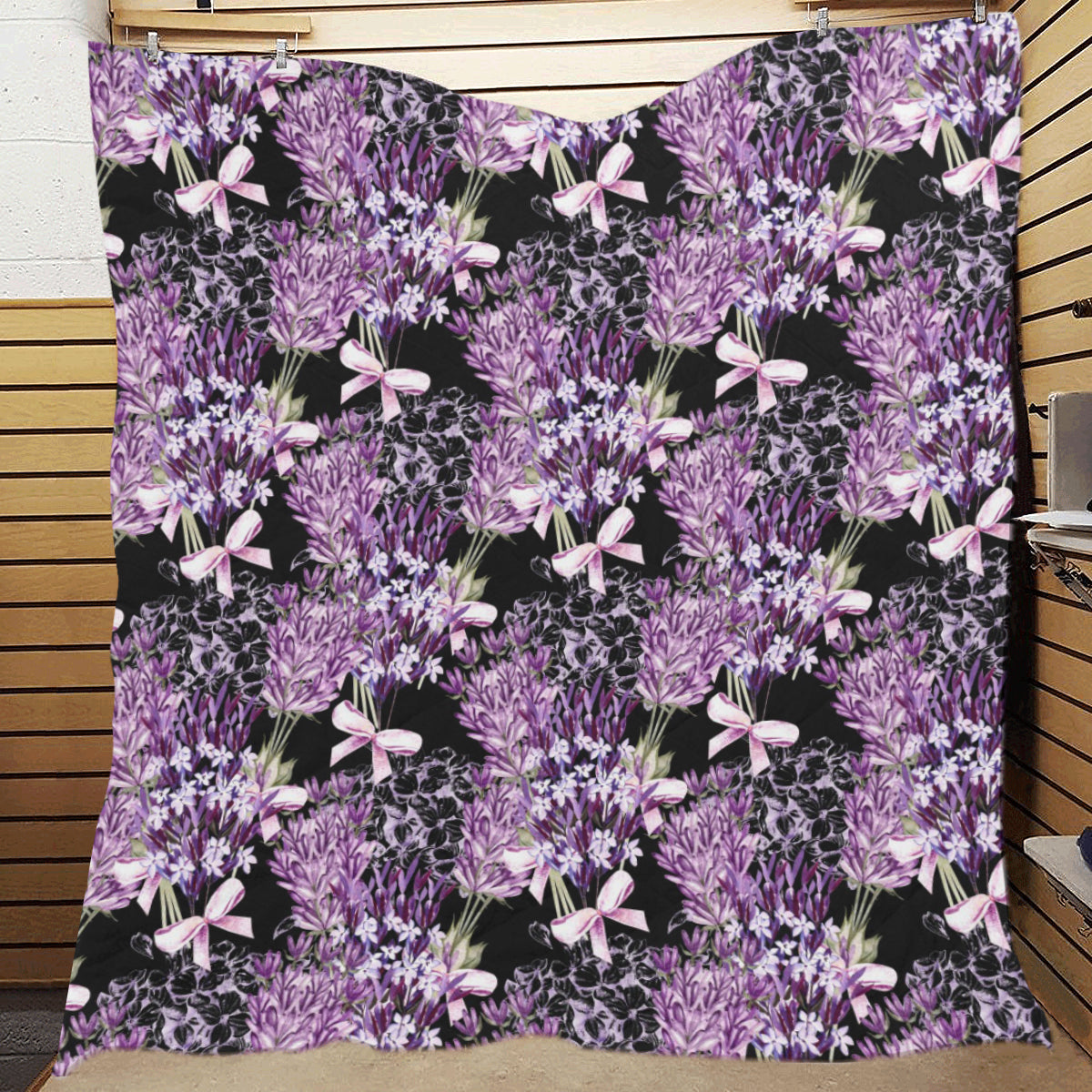 Lavender Pattern Print Design LV06 Premium Quilt