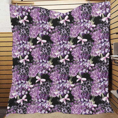 Lavender Pattern Print Design LV06 Premium Quilt
