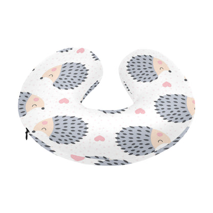 Hedgehog Baby Pattern Print Design 03 U-Shaped Travel Neck Pillow