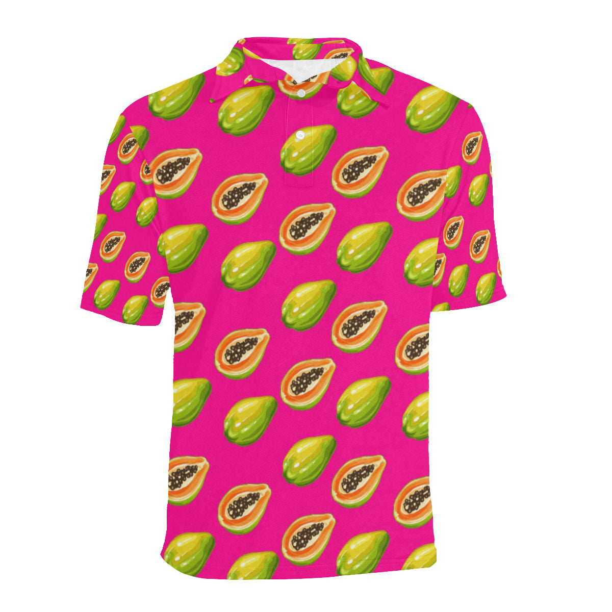 Papaya Pattern Print Design PP02 Men Polo Shirt