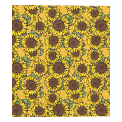 Sunflower Pattern Print Design SF04 Premium Quilt