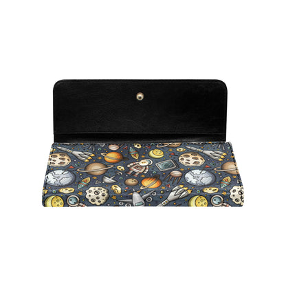 Space Pattern Print Women's Trifold Wallet