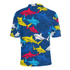 Shark Color Pattern Men Polo Shirt
