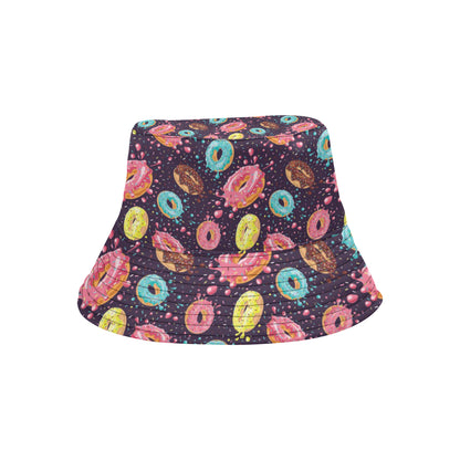 Donut Pattern Print Design DN03 Unisex Bucket Hat